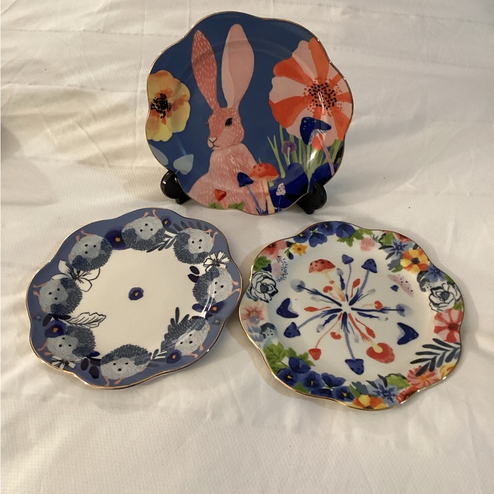 Set of Three (3) Anthropologie Astian Plates - Picture 3 of 6